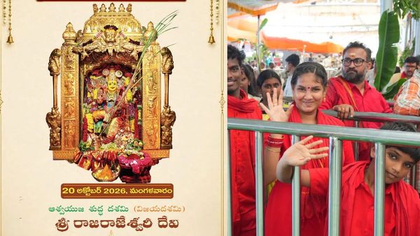 ఆకుపచ్చని చీరలో దుర్గమ్మ దర్శనం.. రేపు కూడా రాజరాజేశ్వరి దేవిగానే..