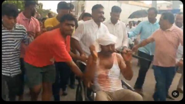 దాడుల్లో గాయపడిన క్షత్రగాత్రులతో వీల్ చైర్ ర్యాలీ- కేతిరెడ్డి సంచలనం..!!