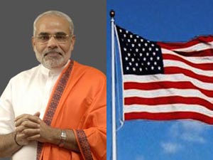 Narendra Modi - US flag Narendra Modi - US flag