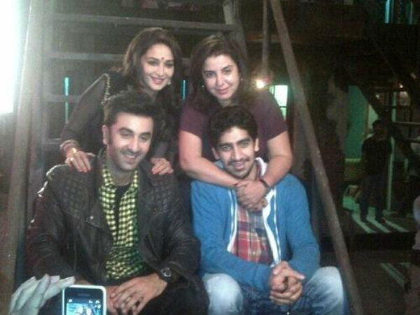 madhuri-dixit-ranbir-kapoor-farah-khan-ayan-mukherjee madhuri-dixit-ranbir-kapoor-farah-khan-ayan-mukherjee