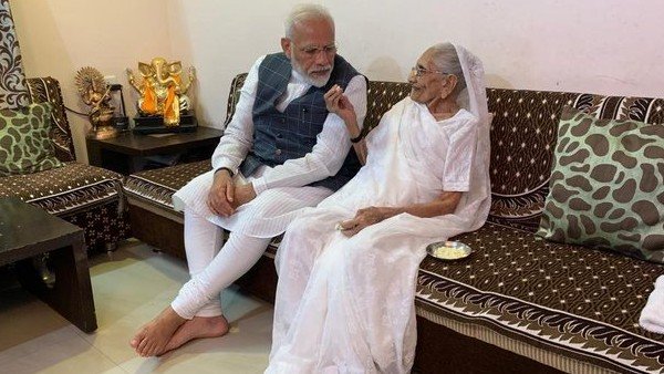 pm modi mother pm modi mother