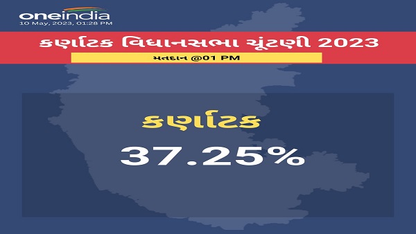 બપોરે 1 વાગ્યા સુધી 37.25 ટકા મતદાન