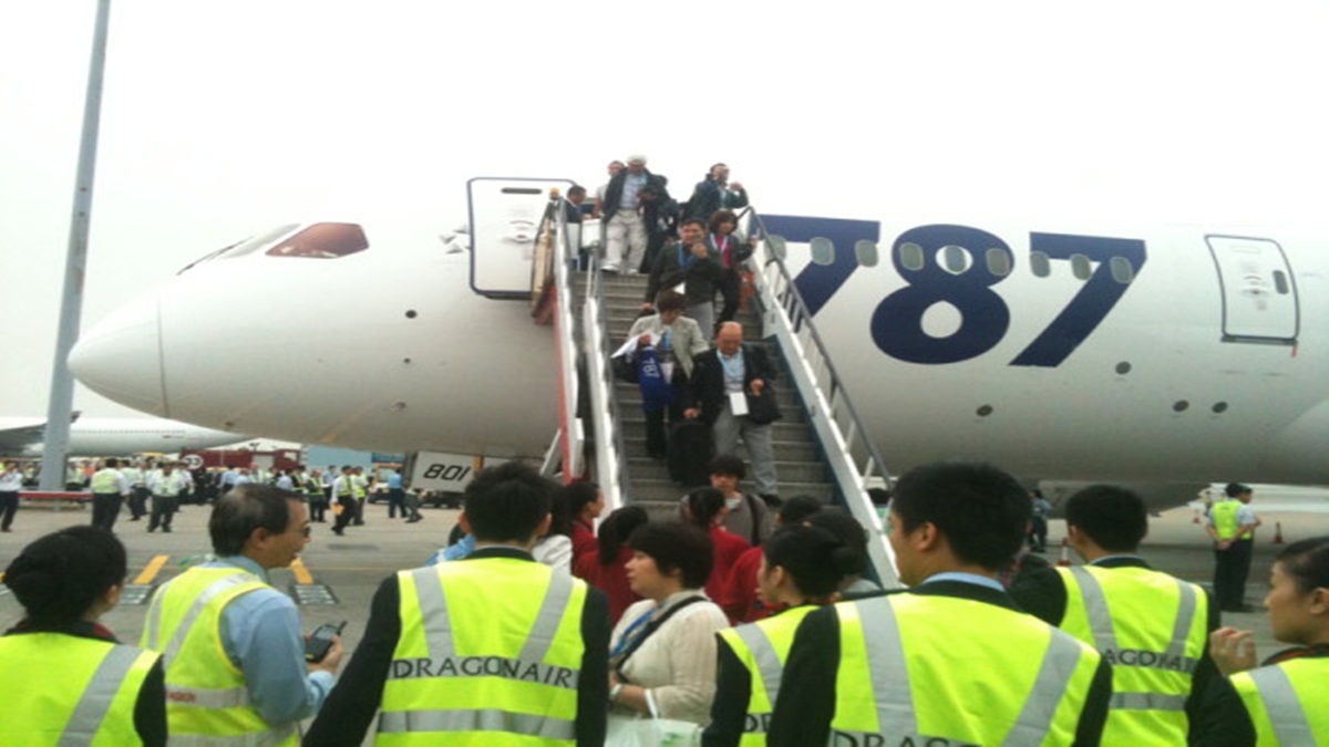 Hong Kong-Los Angeles flight