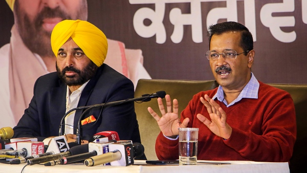 Bhagwant Maan and Arvind Kejriwal