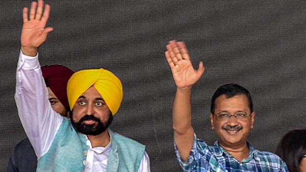 Bhagwant Maan and Arvind Kejriwal