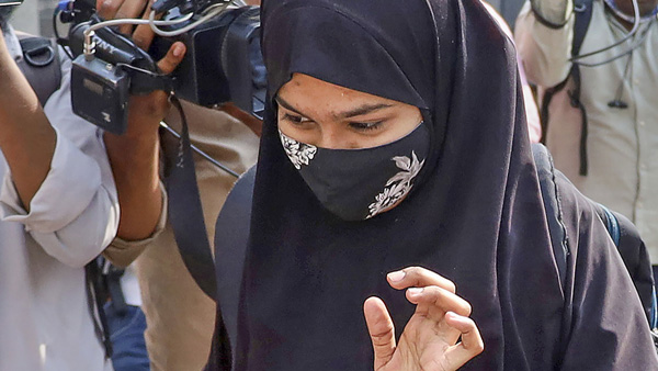 Two college students in Bangalore ready to sit for exams without hijab