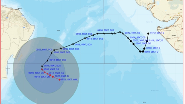 Cyclone shakti map Cyclone shakti map
