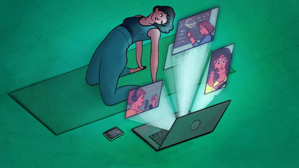 ઘરેથી યોગકલાસનું પ્રતીકાત્મક નિરૂપણ ઘરેથી યોગકલાસનું પ્રતીકાત્મક નિરૂપણ