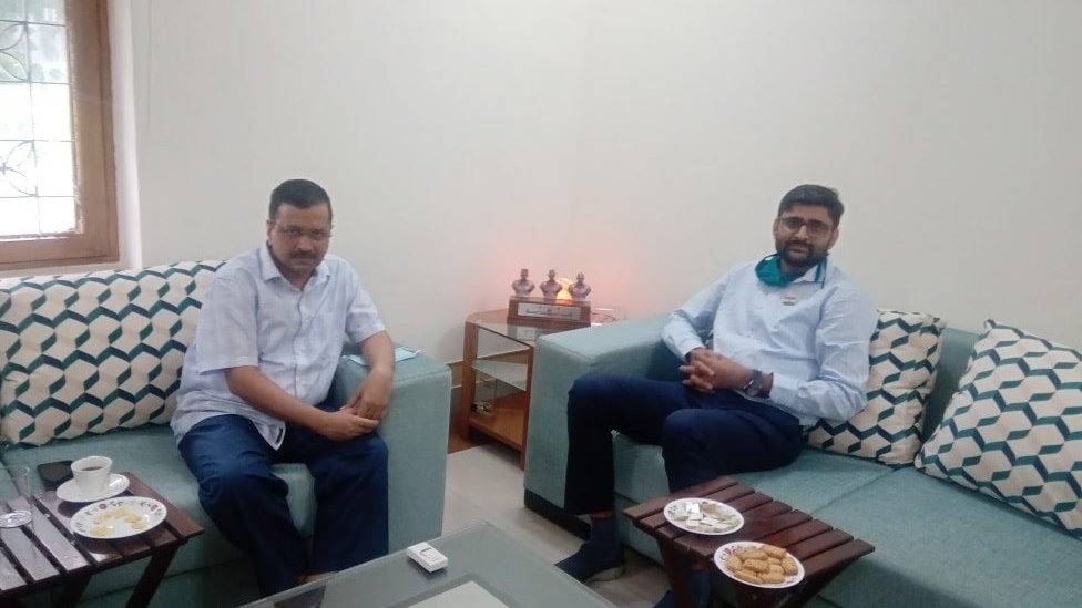 અરવિંદ કેજરીવાલ અને ગોપાલ ઇટાલિયા