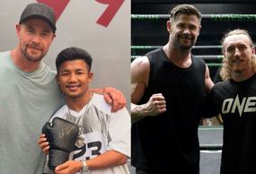 ONE Championship फाइटरों से मिले हॉलीवुड के मशहूर एक्टर क्रिस हेम्सवर्थ, सीखी स्ट्राइकिंग
