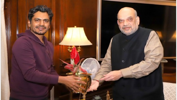 अभिनेता नवाजुद्दीन सिद्दीकी ने केंद्रीय गृह मंत्री अमित शाह से की मुलाकात