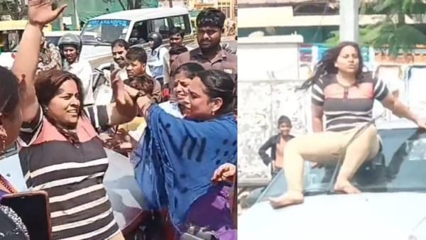 Video: ग्वालियर में लड़की ने फेंके बैरिकेट्स, स्कूटी छुड़ाकर चलाने लगी, जबरन कार रोककर बोनट पर चढ़ गई