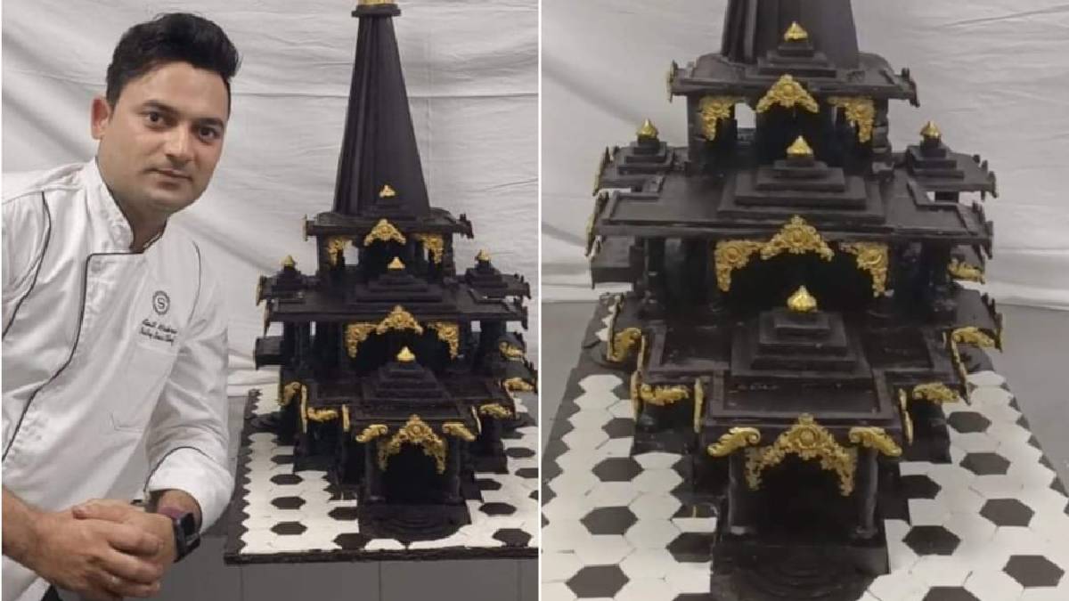 Indore news: 40 किलो चॉकलेट से शेफ ने बनाया राम मंदिर, कुछ ऐसी है खासियत