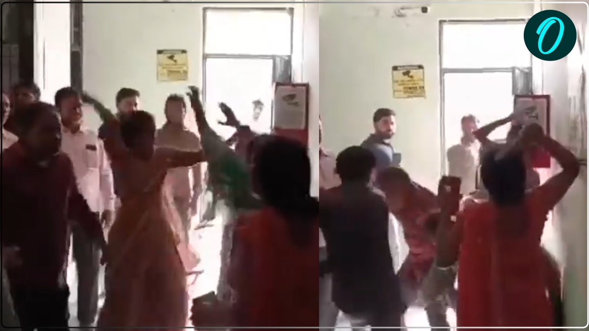 तहसील में शिकायत सुनते समय चलने लगी चप्पलें, बुलानी पड़ी पुलिस, पुरुष ही नहीं महिलाएं भी भिड़ीं, देखें Video