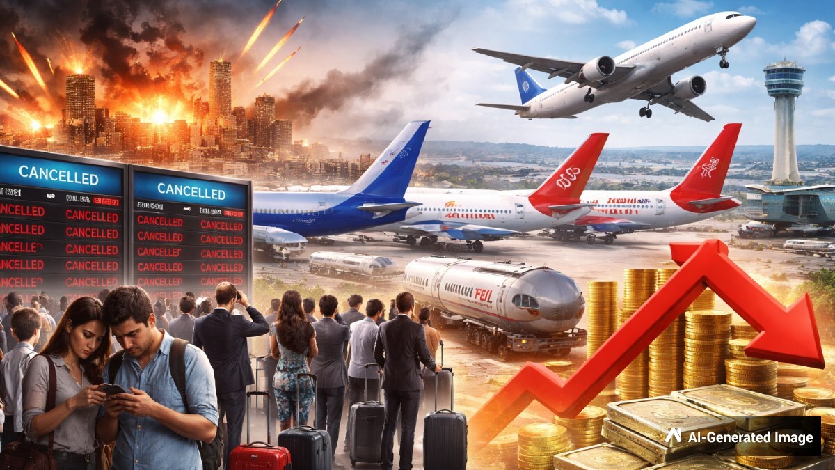 Indian Airlines Alert: पश्चिम एशिया जंग ने 12% फ्लाइट्स घटाईं, 3000 उड़ानें रद्द, क्या महंगे होंगे टिकट?