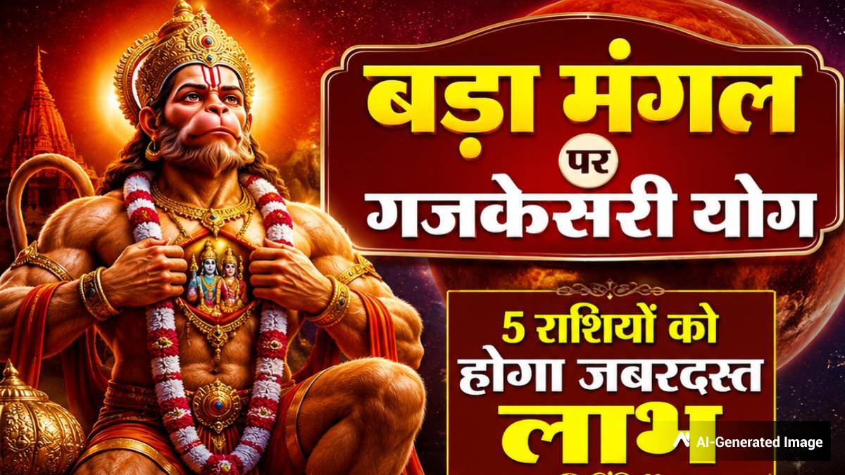 Gajkesari Yog on Bada Mangal 2026: बड़ा मंगल पर बना गजकेसरी योग,  इन 5 राशियों की बदलेगी किस्मत, करें ये उपाय