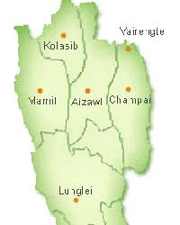 Mizoram Map Mizoram Map
