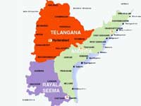 Telangana in Andhra Map Telangana in Andhra Map