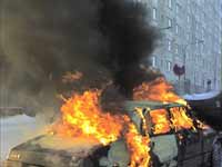 Burning car Burning car