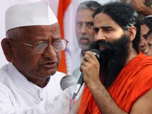 Anna Hazare, Baba Ramdev Anna Hazare, Baba Ramdev