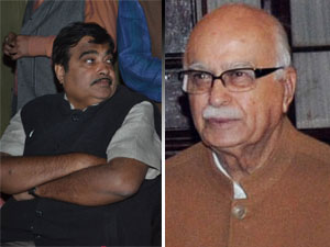 Nitin Gadkari and LK Advani Nitin Gadkari and LK Advani