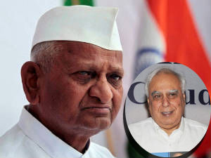 Anna Hazare, Kapil Sibal Anna Hazare, Kapil Sibal