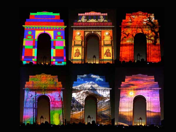 इंडिया गेट पर लेज़र शो
