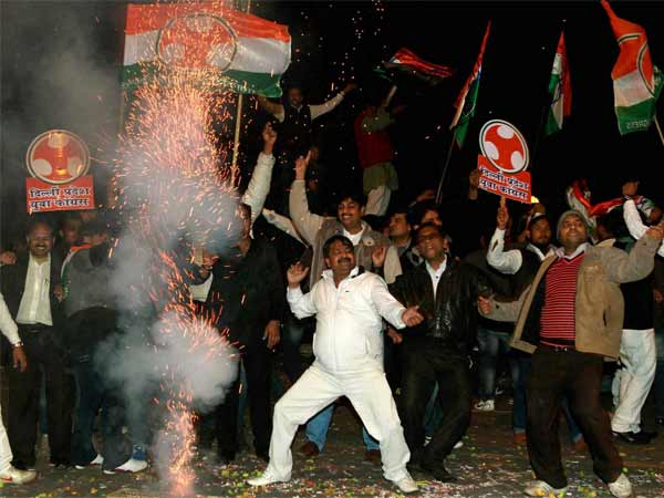 दिल्‍ली में जश्‍न