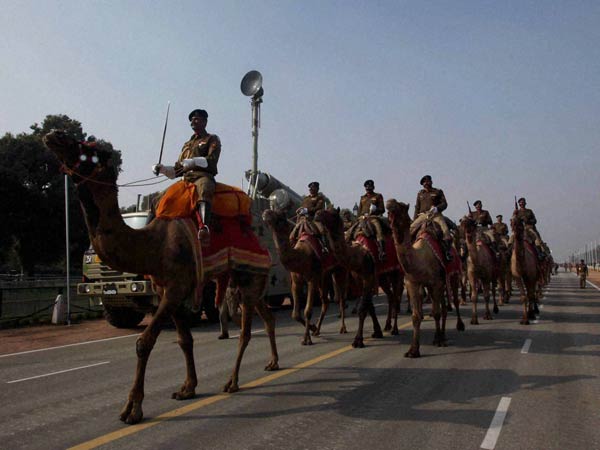 गणतंत्र दिवस परेड की रिहर्सल