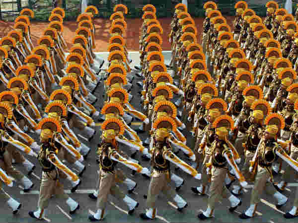 गणतंत्र दिवस परेड की रिहर्सल