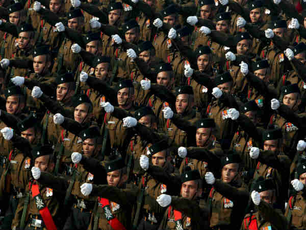 गणतंत्र दिवस परेड की रिहर्सल