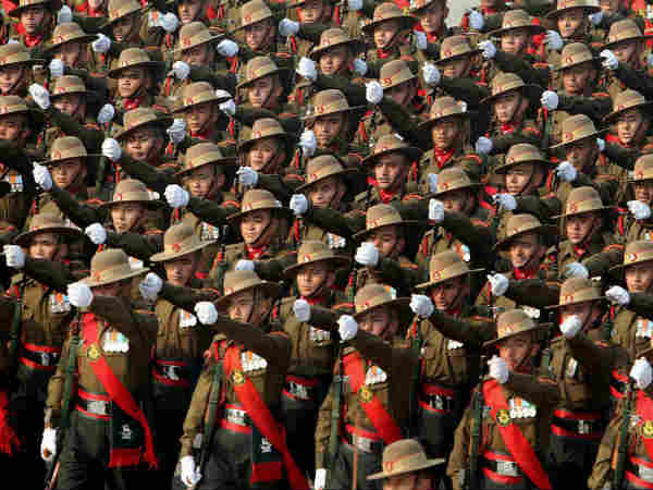 गणतंत्र दिवस परेड की रिहर्सल