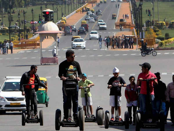 विजय चौक पर सेगवे राइड