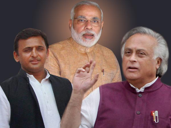 SP, Congress Promotes Narendra Modi in his Meetings SP, Congress Promotes Narendra Modi in his Meetings