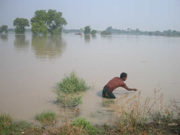 यमुना किनारे बाढ़ जैसी स्थिति 