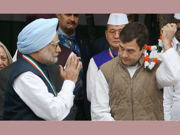 मनमोहन सिंह और राहुल 