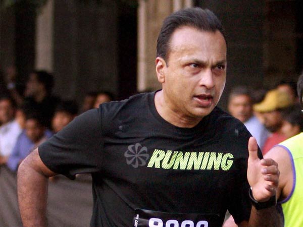 मुंबई मैराथन में अनिल अंबानी