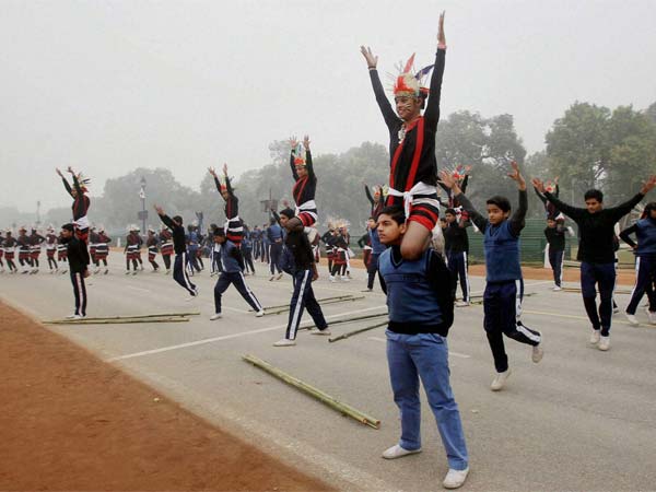 गणतंत्र दिवस परेड के लिये अभ्यास