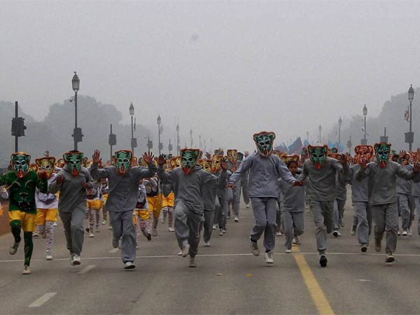 गणतंत्र दिवस की तैयारियां परेड अभ्यास 