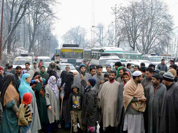 बारामूला में प्रदर्शन