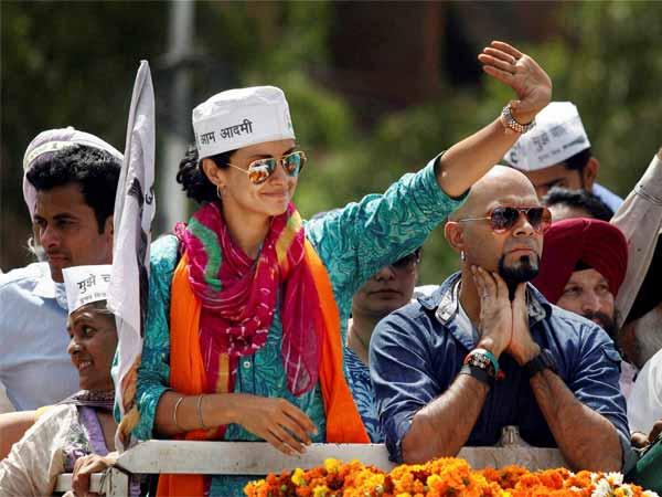 AAP leader Gul Panag and MTV VJ Raghu AAP leader Gul Panag and MTV VJ Raghu