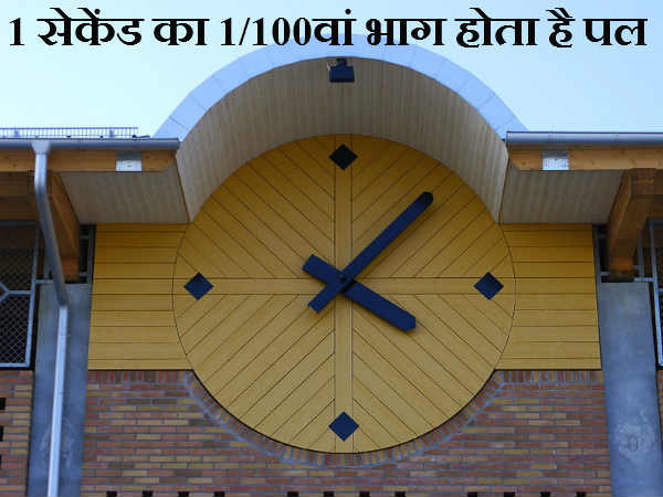 एक सेकेंड का 1/100वां भाग होता है पल