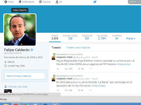 मैक्सिकों के प्रधानमंत्री फैल‍ेपी कालडेरॉन 