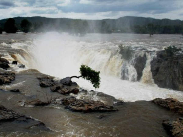 उफनती कावेरी नदी