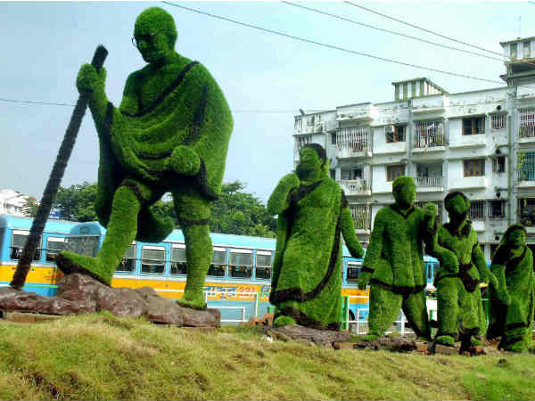 कोलकाता में महात्मा गांधी