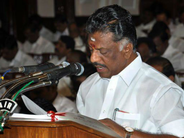 Panneerselvam named Tamil Nadu chief minister Panneerselvam named Tamil Nadu chief minister
