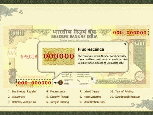 सुरक्षा निशान अल्ट्रा वायलेट रोशनी में दिखता है सुरक्षा निशान अल्ट्रा वायलेट रोशनी में दिखता है