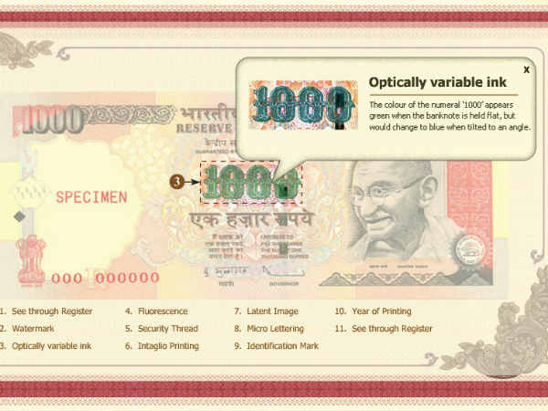 हरे और नीले रंग से लिखा होता है 1000 हरे और नीले रंग से लिखा होता है 1000