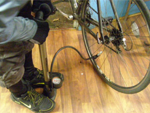 Bicycle pump used in Odisha sterilization operations Bicycle pump used in Odisha sterilization operations