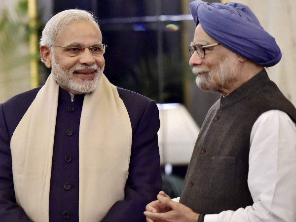 नरेन्द्र मोदी-मनमोहन सिंह